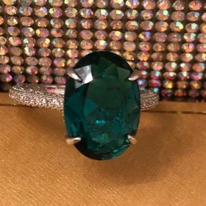 Sterling Silver Teal Quartz Ring